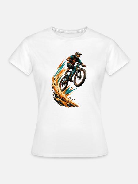 Mountainbiker - Frauen T-Shirt - Weiß