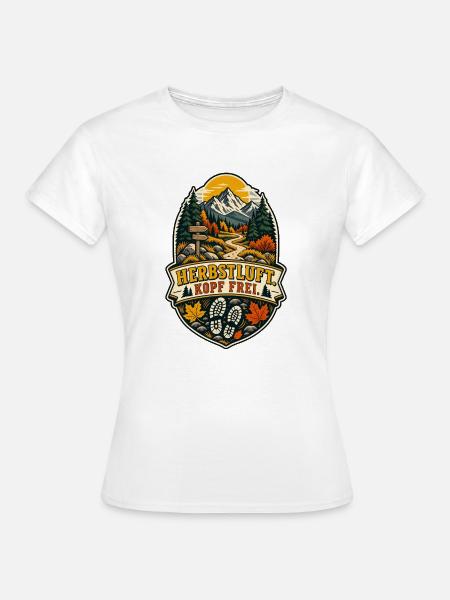 Herbstluft – Kopf frei - Frauen T-Shirt - Weiß