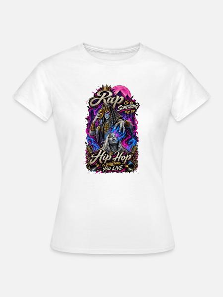 RapLebt HipHop Neon - Frauen T-Shirt - Weiß