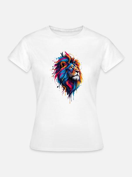 Löwe Aquarell - Frauen T-Shirt - Weiß