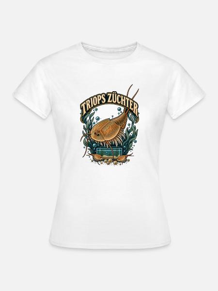 Triops Züchter Urzeitkrebs Retro Motiv - Frauen T-Shirt - Weiß