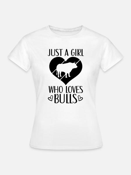 Stier Herz Spruch - Frauen T-Shirt - Weiß