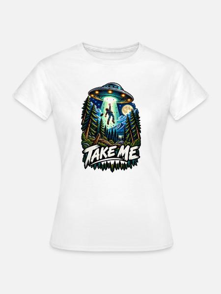 Take Me: Alienentführung im Wald - Frauen T-Shirt - Weiß