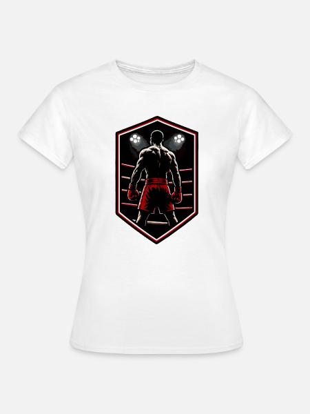 Kämpfer im Ring: Silhouette - Frauen T-Shirt - Weiß