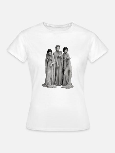 DREI GLEICHE - Frauen T-Shirt - Weiß