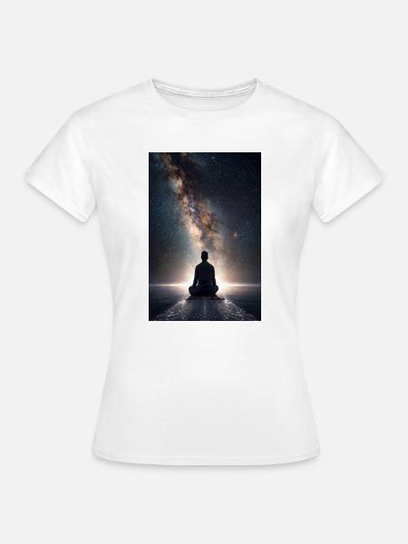 Kosmisches Tor-Meditation - Frauen T-Shirt - Weiß