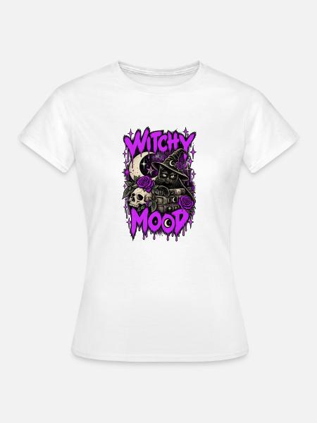 Hexen-Mond-Katze - Frauen T-Shirt - Weiß