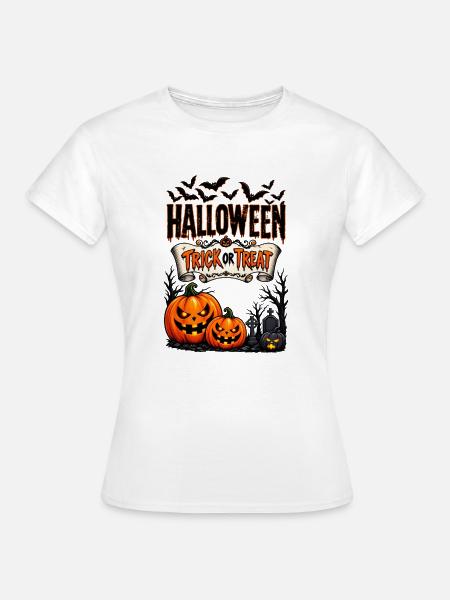 Halloween Süßes oder Saures - Frauen T-Shirt - Weiß