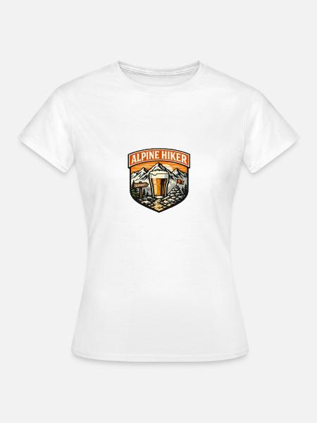 Alpine Hiker Abzeichen - Frauen T-Shirt - Weiß