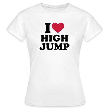 Hochsprung - Frauen T-Shirt - Weiß - Vorne - AI Model Female 172 dark (172cm)