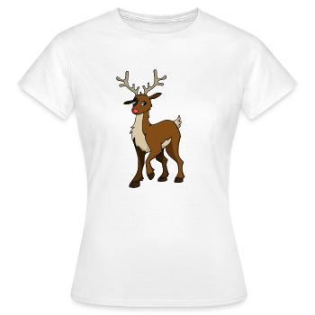 Rudolph - T-shirt Femme - blanc - Devant - AI Model Female 172 dark (172cm)