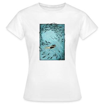 Sous l'eau - T-shirt Femme - blanc - Devant - AI Model Female 172 dark (172cm)