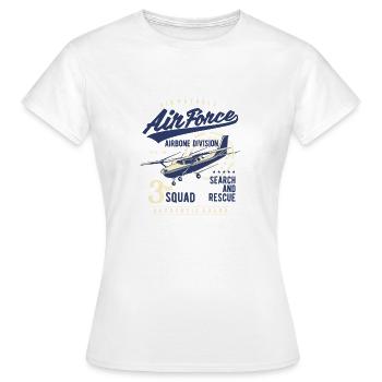 Air Force Luftwaffe Flugzeug Squad Mannschaft - Frauen T-Shirt - Weiß - Vorne - AI Model Female 172 dark (172cm)