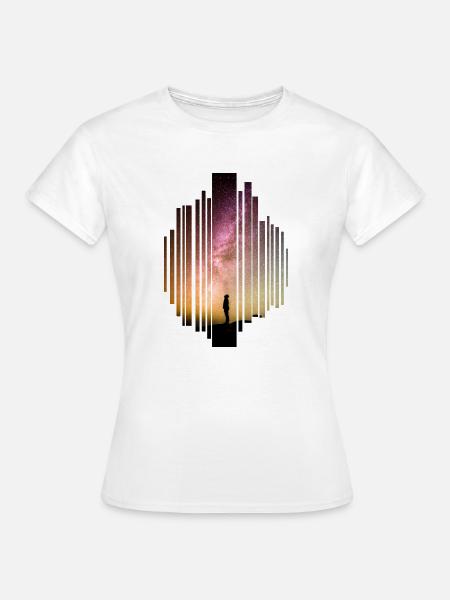 Der Sternenhimmel - Frauen T-Shirt - Weiß