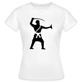 gatka danse de l'épée art martial indien - T-shirt Femme - blanc - Devant - AI Model Female 172 dark (172cm)