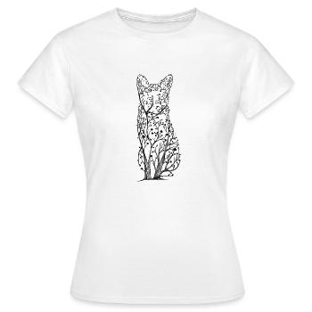 Fox decorative - Women's T-Shirt - white - Front - AI Model Female 172 dark (172cm)