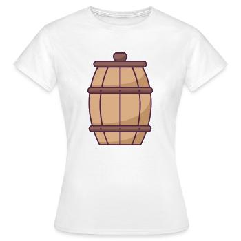 Honey Barrel - T-shirt Femme - blanc - Devant - AI Model Female 172 dark (172cm)