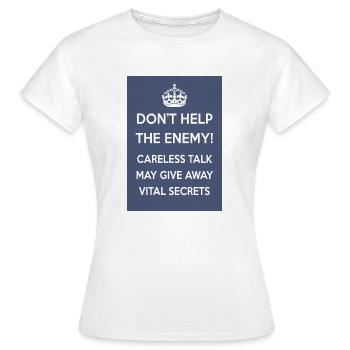 GARDEZ L’ENNEMI CALME - T-shirt Femme - blanc - Devant - AI Model Female 172 dark (172cm)