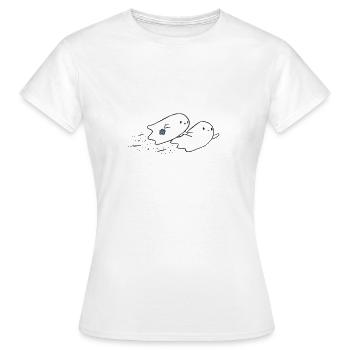 Des fantômes - T-shirt Femme - blanc - Devant - AI Model Female 172 dark (172cm)