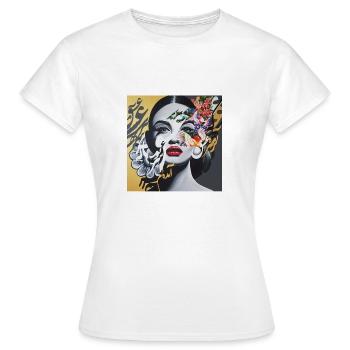 Calligraphie femme perse - T-shirt Femme - blanc - Devant - AI Model Female 172 dark (172cm)