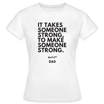 Bestseller 2021 Père / Papa / Cadeau de la fête des pères - T-shirt Femme - blanc - Devant - AI Model Female 172 dark (172cm)