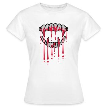 Gouttes de sang vampire - T-shirt Femme - blanc - Devant - AI Model Female 172 dark (172cm)