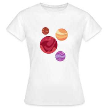 Planète - T-shirt Femme - blanc - Devant - AI Model Female 172 dark (172cm)