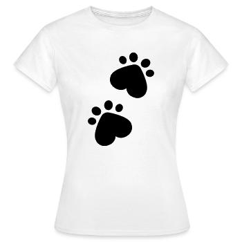 Paws - Women's T-Shirt - white - Front - AI Model Female 172 dark (172cm)