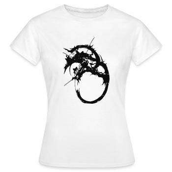 Abstraction du dragon d’Ouroboros - T-shirt Femme - blanc - Devant - AI Model Female 172 dark (172cm)