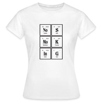 Interdiction de fumer - Tableau périodique des éléments - T-shirt Femme - blanc - Devant - AI Model Female 172 dark (172cm)