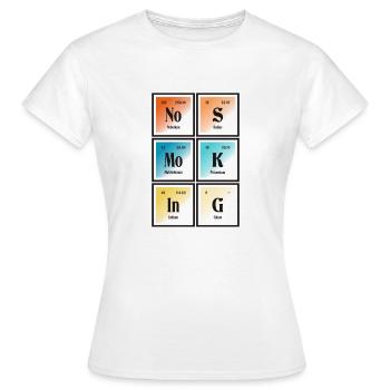 Interdiction de fumer - Tableau périodique des éléments - T-shirt Femme - blanc - Devant - AI Model Female 172 dark (172cm)