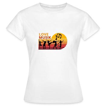 Musik liebe Motiv für Tänzer und Kreative - Frauen T-Shirt - Weiß - Vorne - AI Model Female 172 dark (172cm)