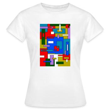Abstract geometry - Women's T-Shirt - white - Front - AI Model Female 172 dark (172cm)