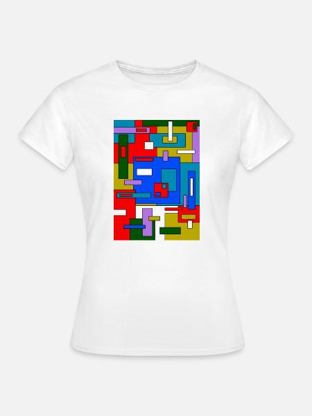 Abstrakte Geometrie - Frauen T-Shirt - Weiß