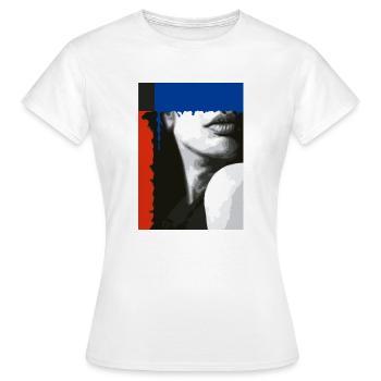 Surrealistische Malerei - Frauen T-Shirt - Weiß - Vorne - AI Model Female 172 dark (172cm)