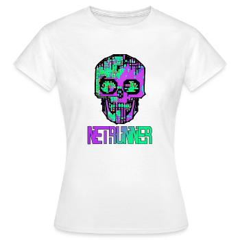 netrunner No.1 - Frauen T-Shirt - Weiß - Vorne - AI Model Female 172 dark (172cm)