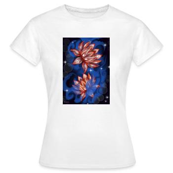 lotus - T-shirt Femme - blanc - Devant - AI Model Female 172 dark (172cm)