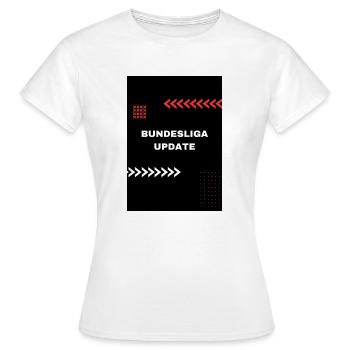 Bundesliga-Update Tasse - Frauen T-Shirt - Weiß - Vorne - AI Model Female 172 dark (172cm)