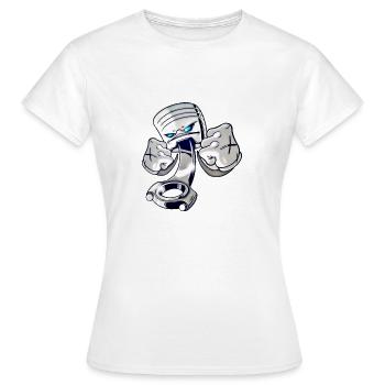 Aggressive piston - Women's T-Shirt - white - Front - AI Model Female 172 dark (172cm)