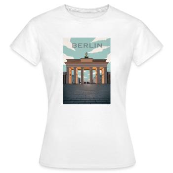 Berlin - T-shirt Femme - blanc - Devant - AI Model Female 172 dark (172cm)