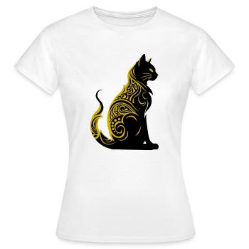cat - Frauen T-Shirt - Weiß - Vorne - AI Model Female 172 dark (172cm)