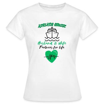 Adria-Kreuzfahrt Mann & Frau - Frauen T-Shirt - Weiß - Vorne - AI Model Female 172 dark (172cm)