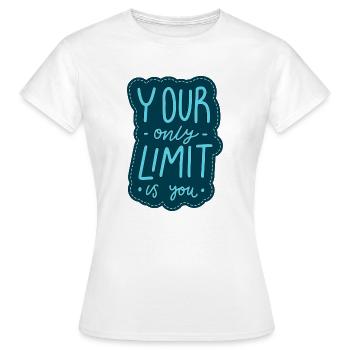 Nur du schränkst ein - Frauen T-Shirt - Weiß - Vorne - AI Model Female 172 dark (172cm)