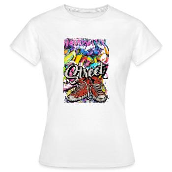 Breakdance Dancing Streetdance Battle Hip Hop - Frauen T-Shirt - Weiß - Vorne - AI Model Female 172 dark (172cm)