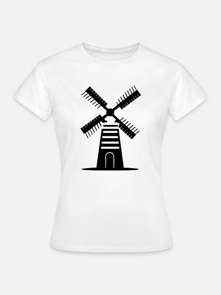 Windmühle - Frauen T-Shirt - Weiß