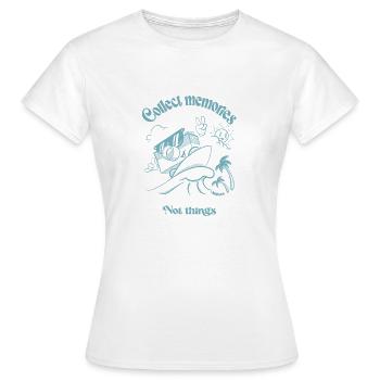 Erinnerungen sammeln - Frauen T-Shirt - Weiß - Vorne - AI Model Female 172 dark (172cm)