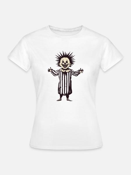 Unheimliches Clown-Kind - Frauen T-Shirt - Weiß