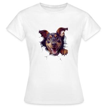 Durchbruch-Wau - Frauen T-Shirt - Weiß - Vorne - AI Model Female 172 dark (172cm)