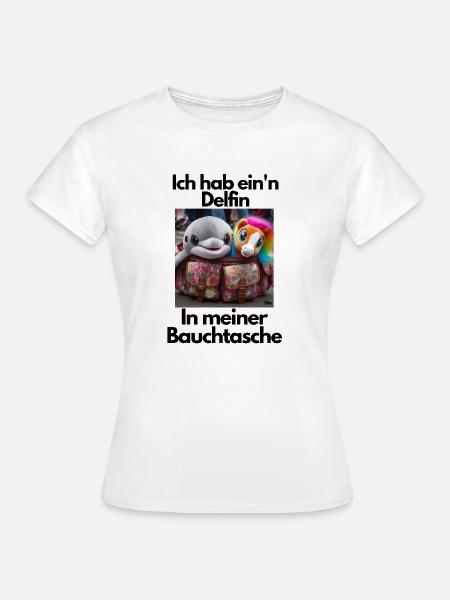 Malle Delfin Bauchtasche 4 - Frauen T-Shirt - Weiß