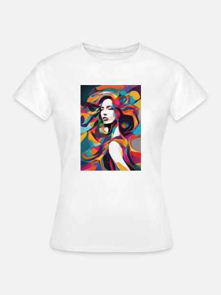 Abstraktes Frauenbild - Frauen T-Shirt - Weiß